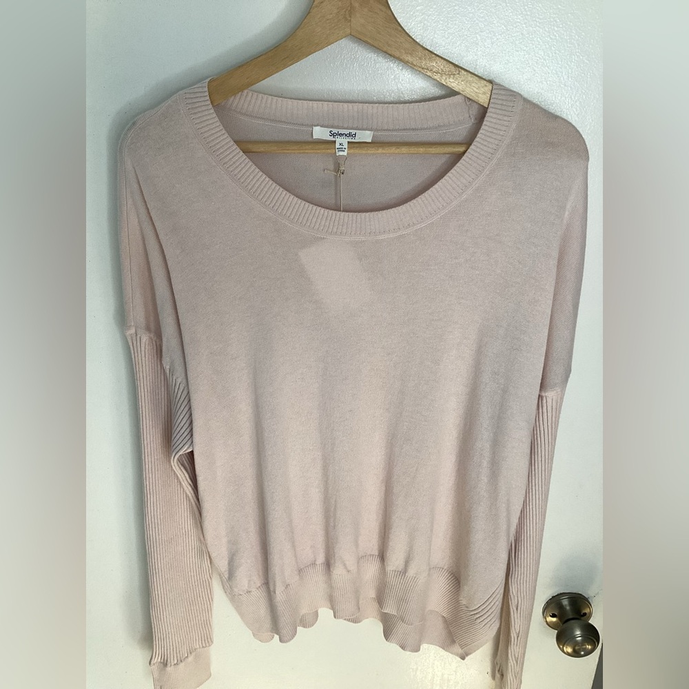Splendid Blush Pink Crew Neck Sweater XL